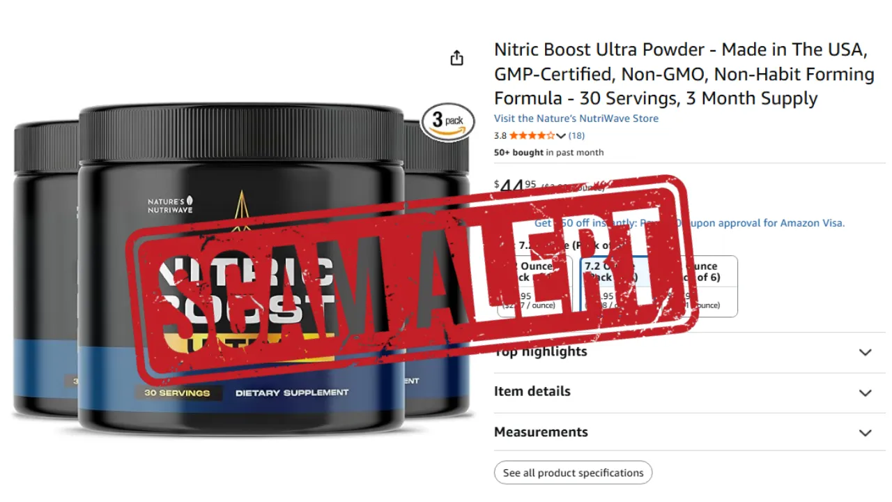 Nitric Boost Ultra authenticity warning