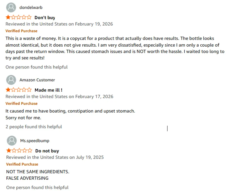 Buyer reports about third-party marketplace listings